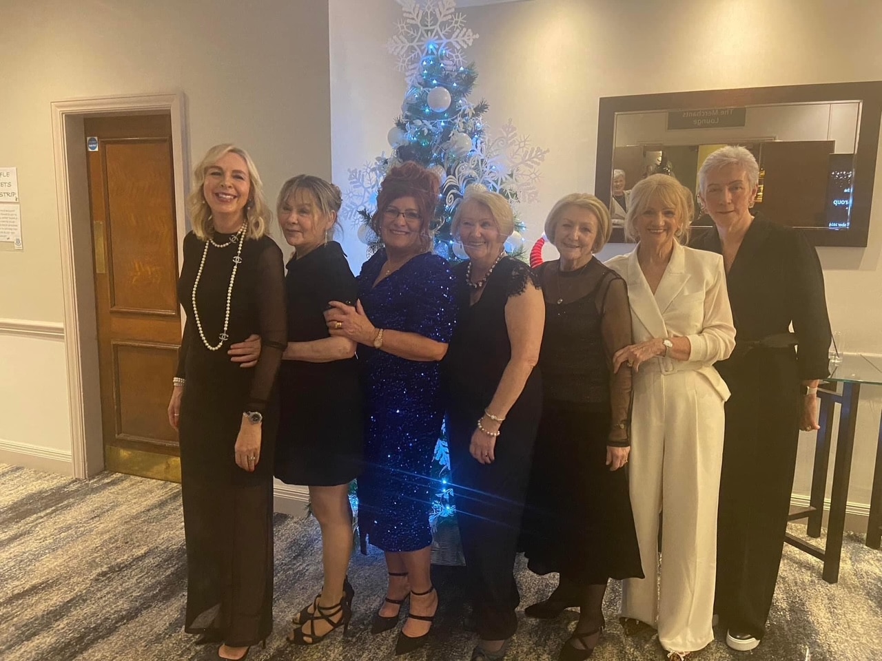 We hold charity events both for fun and for other cancer clinics. Here's us at Christmas (I'm at the far right).